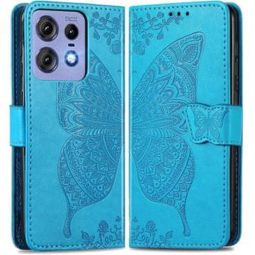 GS Ovitek za Motorola Edge 50 Pro, metulj, moder