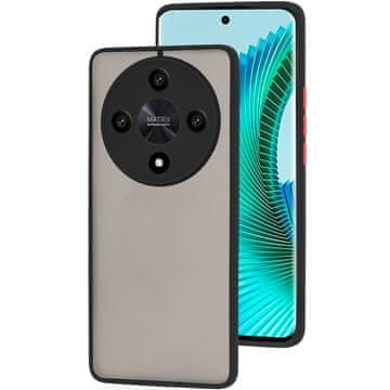 GS Silikonski ovitek za Honor Magic 6 Lite 5G, z zaščito kamere, prozoren/črn