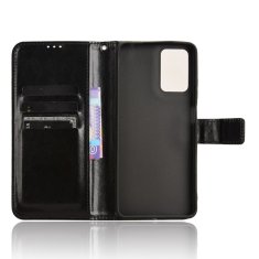 GS Ovitek denarnica Crazy Horse za Motorola Moto E14, črn