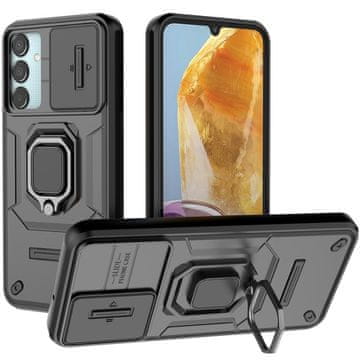 Overboard Ovitek za Samsung Galaxy M15 5G, stojalo s kamero in objektivom, črn