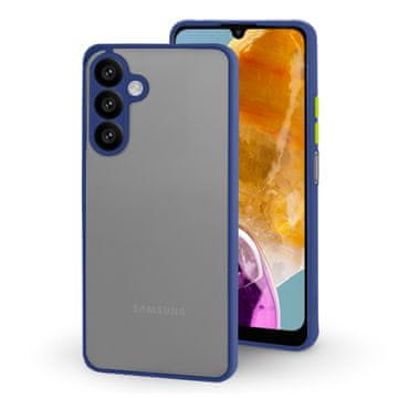 GS Silikonski ovitek za Samsung Galaxy M15 5G, z zaščito kamere, prozoren/moder