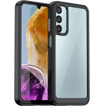 GS Ovitek za Samsung Galaxy M15 5G Fusion Hybrid, prozoren / črn