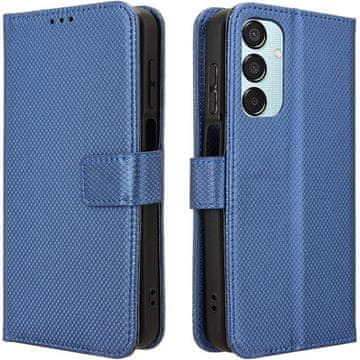 GS Ovitek za Samsung Galaxy M15 5G s preklopom, pametna denarnica z magnetom, moder
