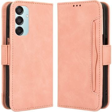 GS Ovitek s preklopom za Samsung Galaxy M15 5G, reža za kartico, roza