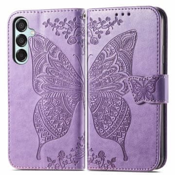 GS Ovitek za Samsung Galaxy M35, metulj, vijoličen