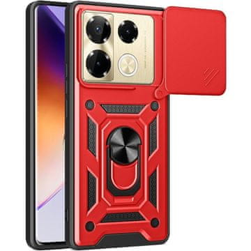 GS Ovitek za Infinix Note 40 Pro Armor, CamShield Slide, rdeč
