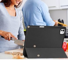GS Ovitek za iPad Pro 11" M5 2025 / M4 2024 (6./5. generacija), Smartcase z držalom za pisalo, črn