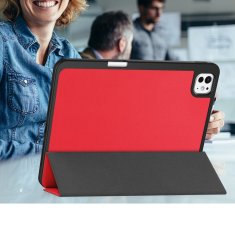 GS Ovitek za iPad Pro 11" M5 2025 / M4 2024 (6./5. generacija), Smartcase z držalom za pisalo, rdeč