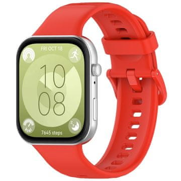 GS Silikonski pašček za Huawei Watch Fit 4 / 4 Pro / 3, rdeč