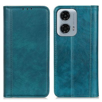 GS Ovitek za Motorola Moto G04 / G24 / G24 Power, usnjeni, zelen