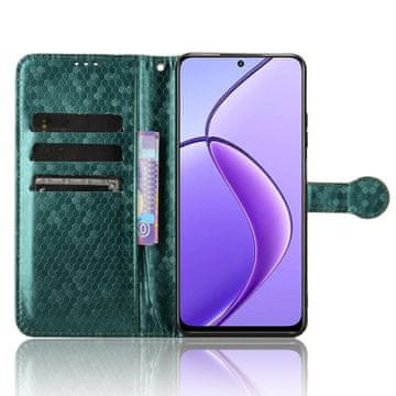GS Realme 12 denarnica romb preklopni ovitek, zelen