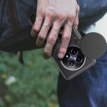 GS Ovitek za Realme 12 Armor, drsnik CamShield, črn
