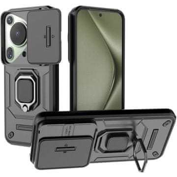 Overboard Ovitek za Huawei Pura 70 Ultra, stojalo za kamero s stojalo, črn