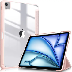 GS Ovitek za iPad Air 13" M4 2026 / M3 2025 / M2 2024, Smartcase Hybrid, z držalom za pisalo, roza