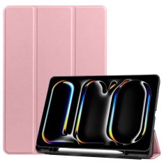 GS Ovitek za iPad Pro 11" M5 2025 / M4 2024 (6./5. generacija), Smartcase z držalom za pisalo, roza