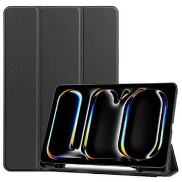 GS Ovitek za iPad Pro 13" M5 2025 / M4 2024 (8./7. generacija), Smartcase z držalom za pisalo, črn