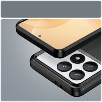 GS Ovitek za Xiaomi Poco F6 Pro, karbonski, črn