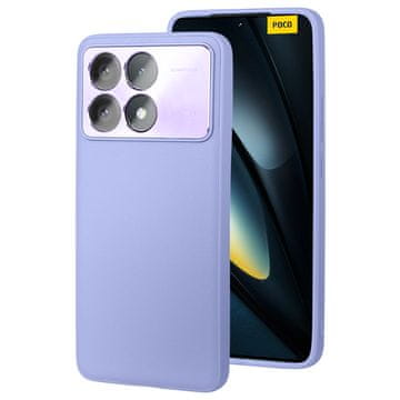 GS Usnjen ovitek za Xiaomi Poco F6 Pro, hibridno usnje, vijolično