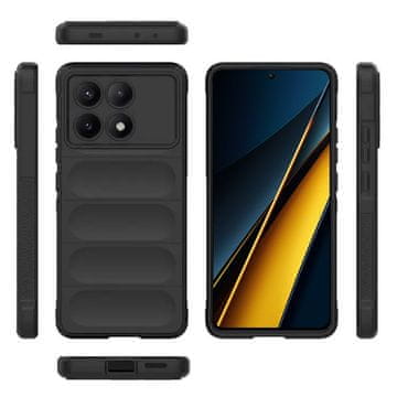 GS Ovitek za Xiaomi Poco F6 Pro, igralni, udarno odporen, črn