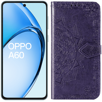 GS Preklopni ovitek za Oppo A60, Mandala, vijoličen