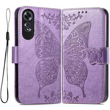 GS Ovitek za Oppo A60, metuljček, vijoličen