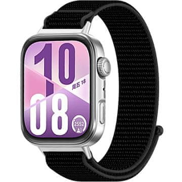 GS Najlonski pašček za Huawei Watch Fit 4 / 4 Pro / 3, črne barve