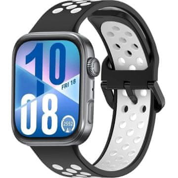GS Silikonski pašček za Huawei Watch Fit 4 / 4 Pro / 3, črn / bel