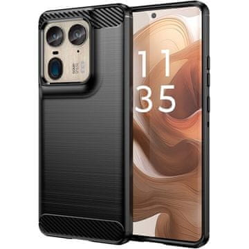 GS Ovitek za Motorola Edge 50 Ultra, karbonski, črn