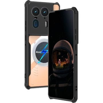 GS Ovitek za Motorola Edge 50 Ultra, z magnetno ploščo, prozoren / črn