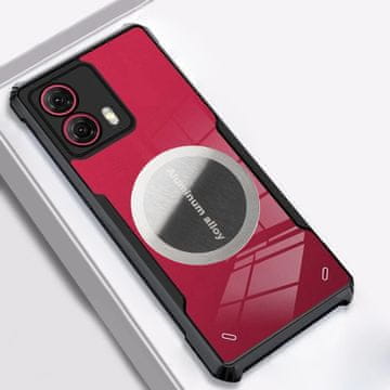 GS Ovitek za Motorola Edge 50 Fusion 5G, z magnetno ploščo, prozoren / črn