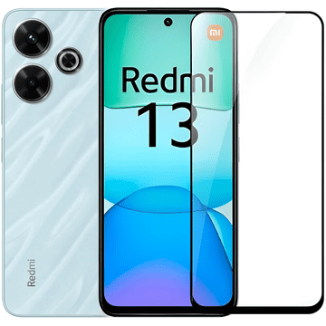 GS 3D kaljeno steklo za Xiaomi Redmi 13, črn okvir