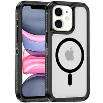 Overboard Ovitek za iPhone 11 z okvirjem, odporen na MagSafe, prozoren/črn