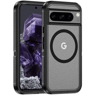 Overboard Ovitek za Google Pixel 8 Pro z okvirjem, pripravljen za MagSafe, prozoren/črn