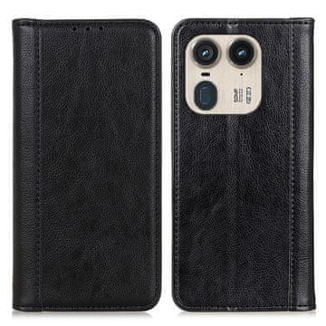 GS Usnjen ovitek za Motorola Edge 50 Ultra, črne barve