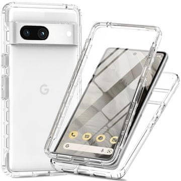 GS Ovitek za Google Pixel 8A, odporen na udarce, s folijo, prozoren