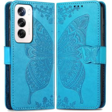 GS Ovitek za Oppo Reno 12, metuljček, moder