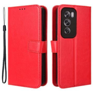 GS Ovitek denarnica Crazy Horse za Oppo Reno 12 Pro, rdeč