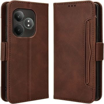 GS Preklopni ovitek za Realme GT 6 / 6T, reža za kartico, rjava