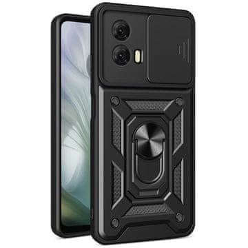 GS Oklepni ovitek za Motorola Moto E14, CamShield Slide, črn