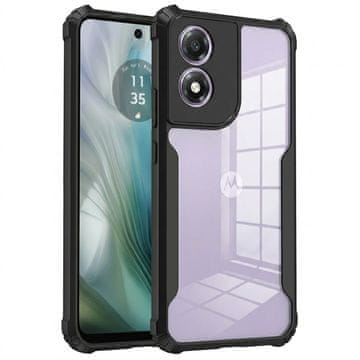 Overboard Ovitek za Motorola Moto E14, hibridni z zaščito pred padci, črn