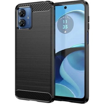 GS Ovitek za Motorola Moto E14, karbonski, črn