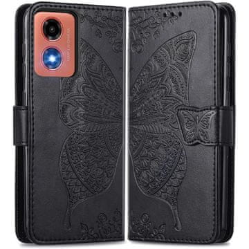 GS Ovitek za Motorola Moto E14, metuljček, črn