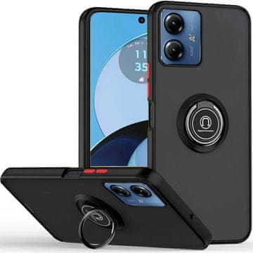 GS Ovitek za Motorola Moto E14, matiran obroč, črn