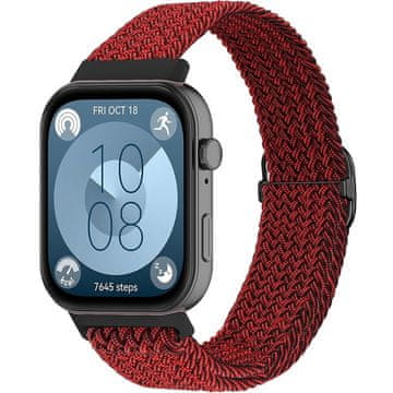 GS Najlonski pašček za Huawei Watch Fit 4 / 4 Pro / 3, rdeč