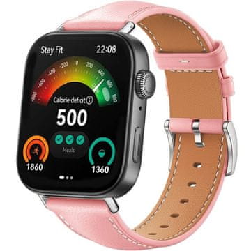 GS Usnjen pašček za Huawei Watch Fit 4 / 4 Pro / 3, roza