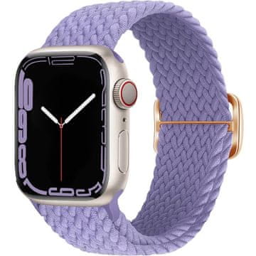 GS Najlonski pašček za Apple Watch 1/2/3/4/5/6/7/8/9/10/11/SE Ultra 1/2/3 42/44/45/46/49 mm, vijoličen