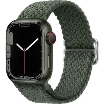 GS Najlonski pašček za Apple Watch 1/2/3/4/5/6/7/8/9/10/11/SE 38/40/41/42 mm, zelen