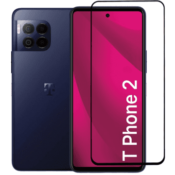 GS 3D kaljeno steklo za T Phone 2 5G, črn okvir