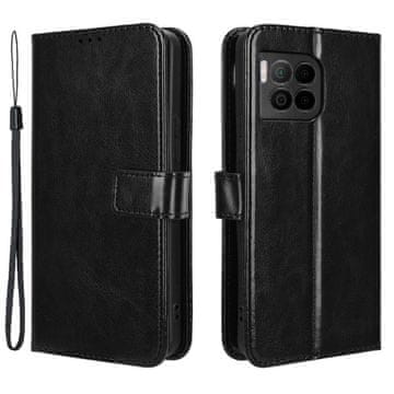 GS Ovitek s preklopom za T-Phone 2 Pro 5G, denarnica Crazy Horse, črna