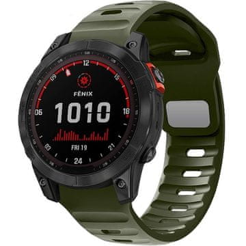 GS Silikonski pašček QuickFit za Garmin Fenix 26 mm, zelen